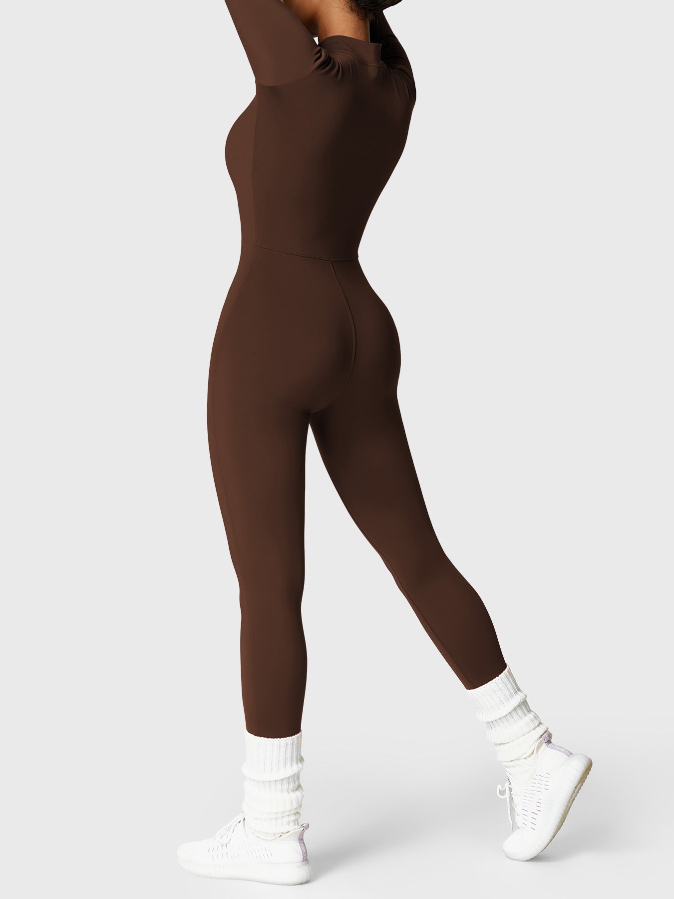 YGLEO Belle Fleece Long Sleeve Zipper Jumpsuit