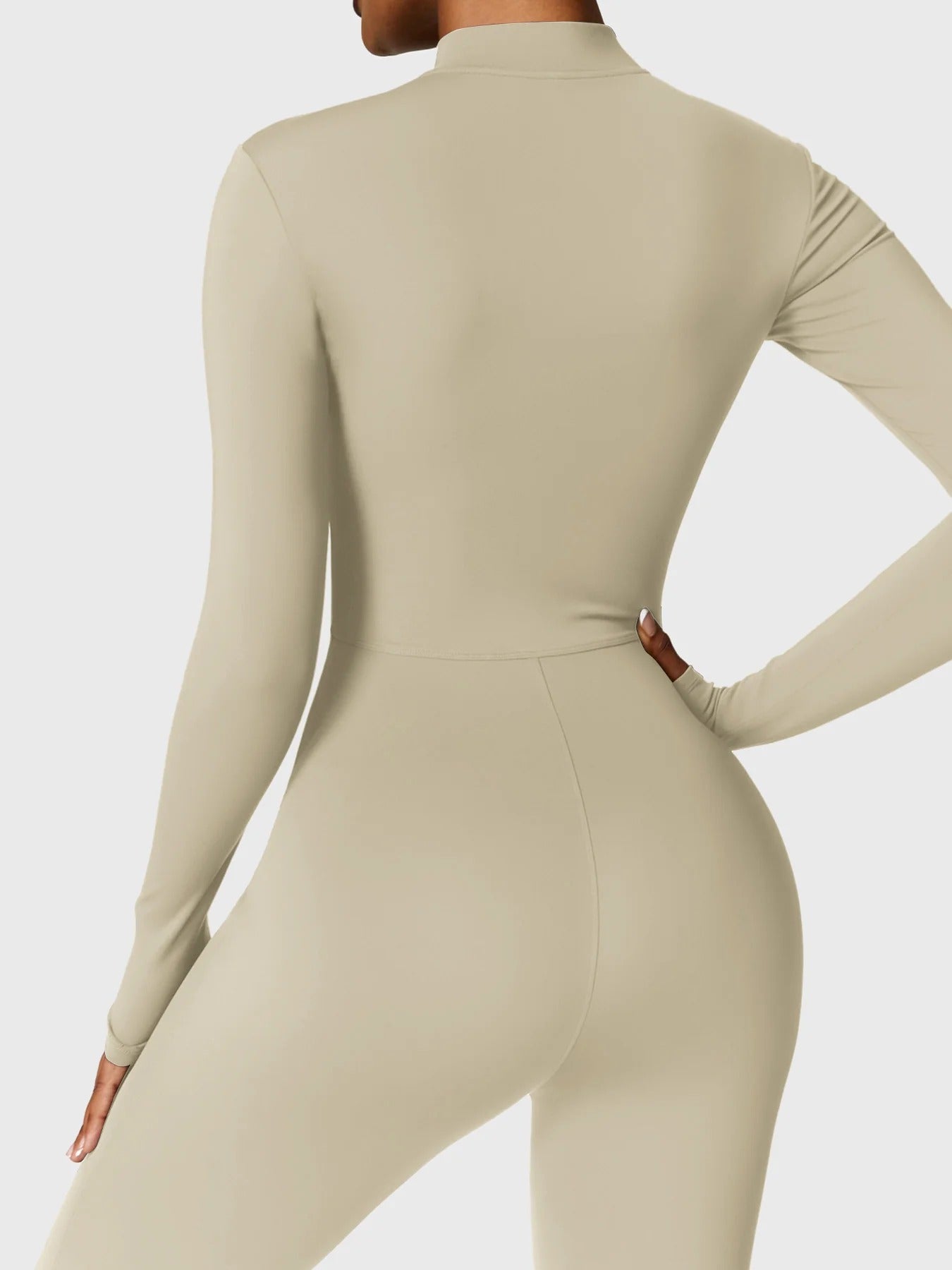 YGLEO Belle Fleece Long Sleeve Zipper Jumpsuit