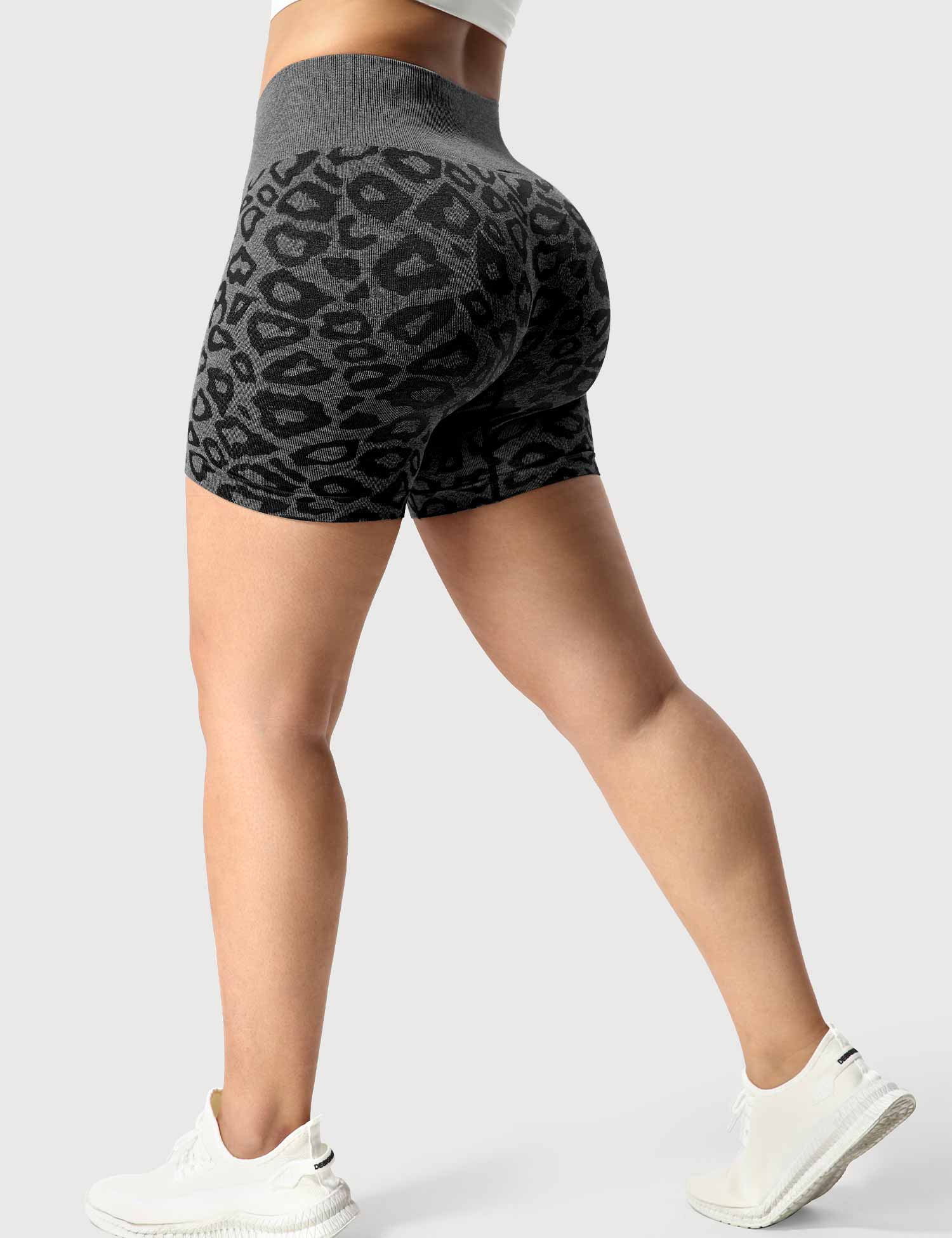 YGLEO Leopard Seamless Shorts