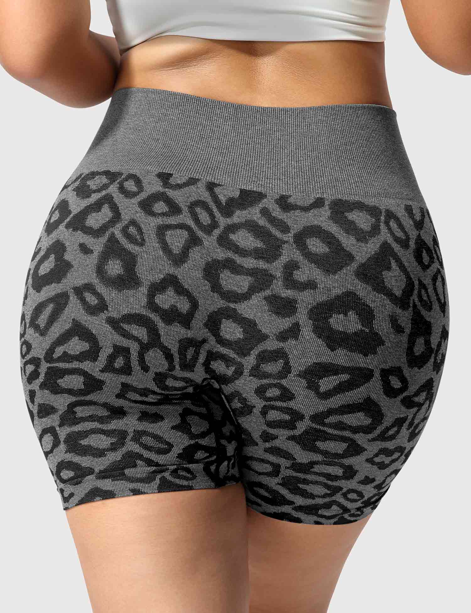 YGLEO Leopard Seamless Shorts