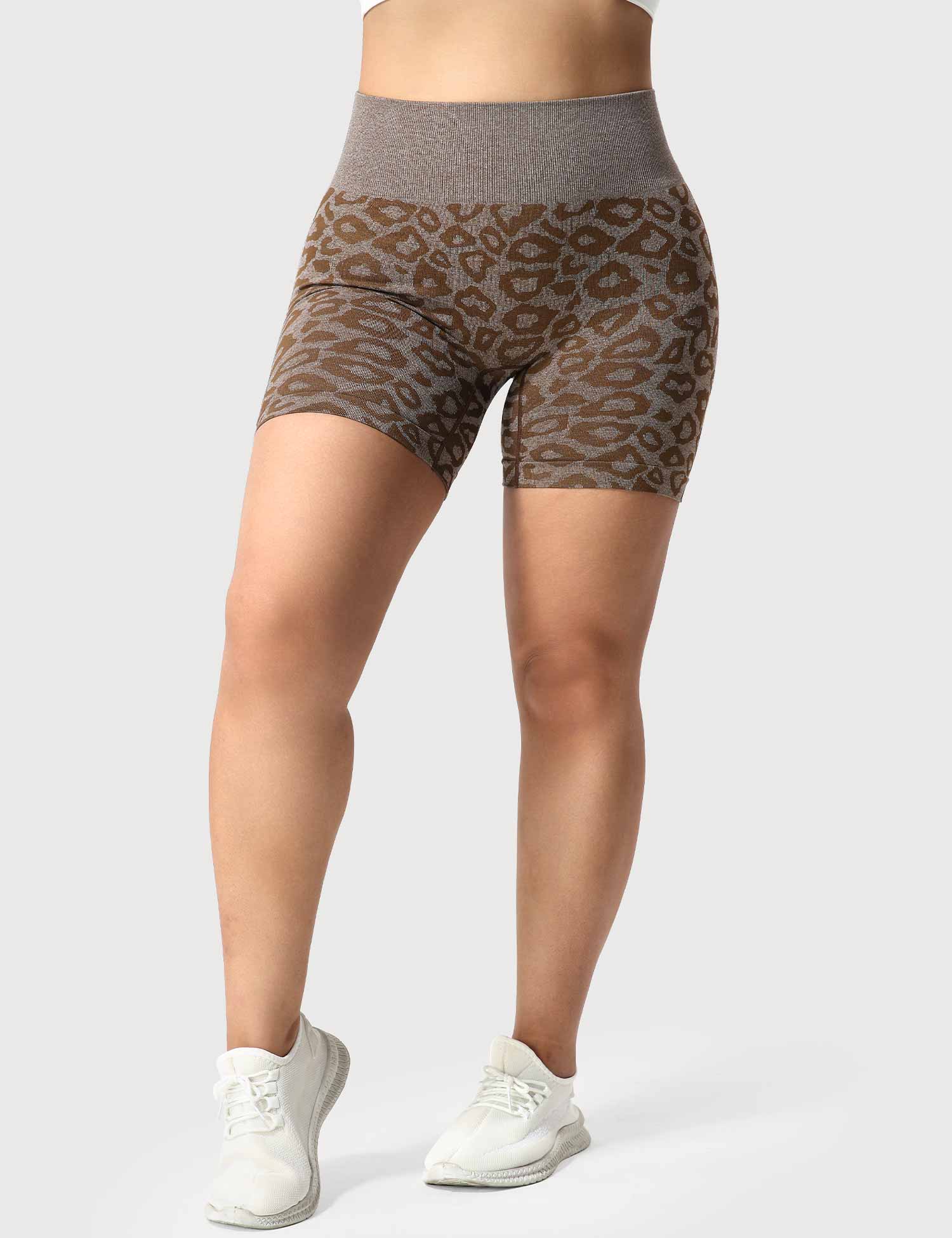 YGLEO Leopard Seamless Shorts