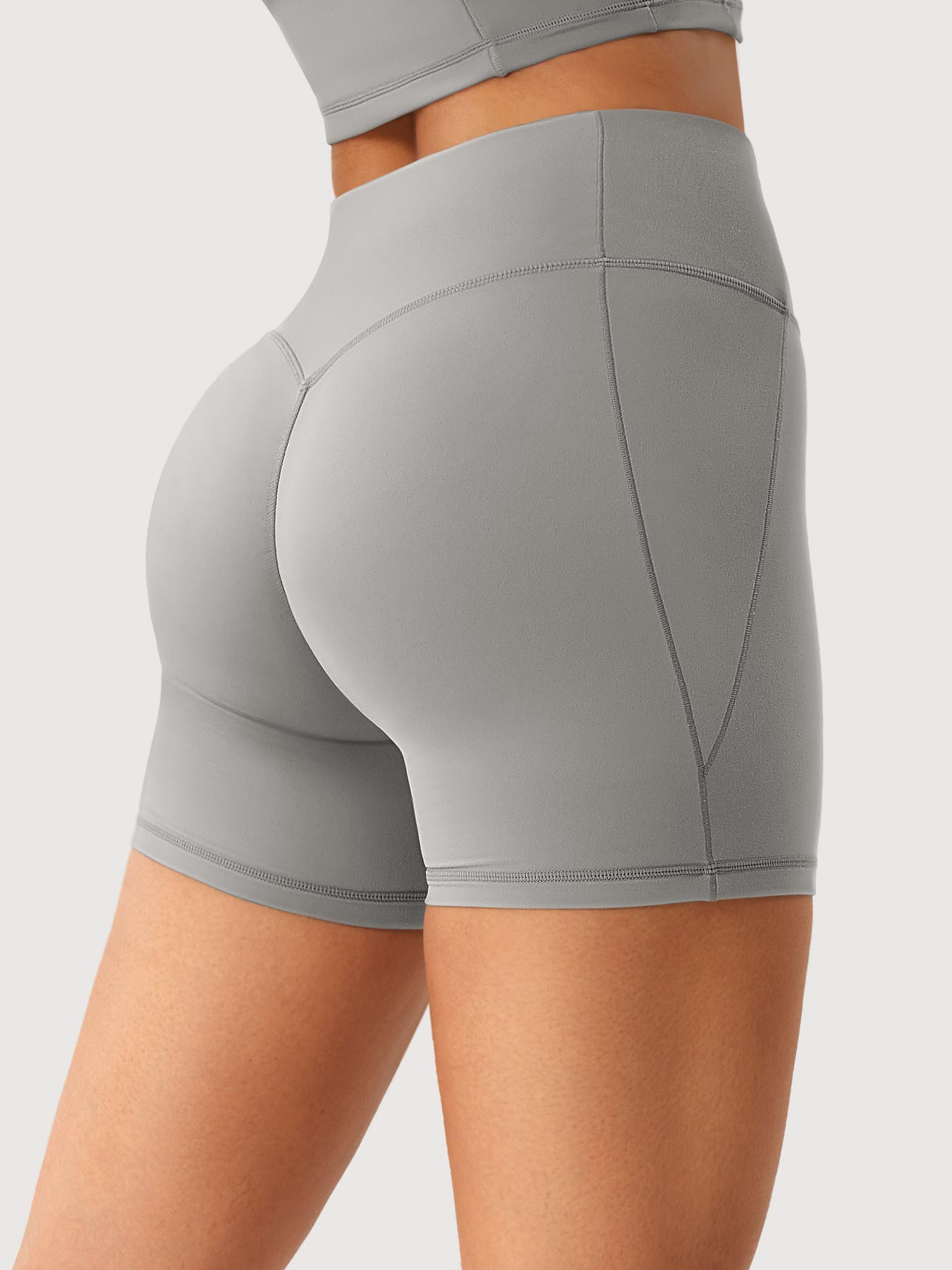 YGLEO Clementine Half Zip Crop Top Shorts Sets