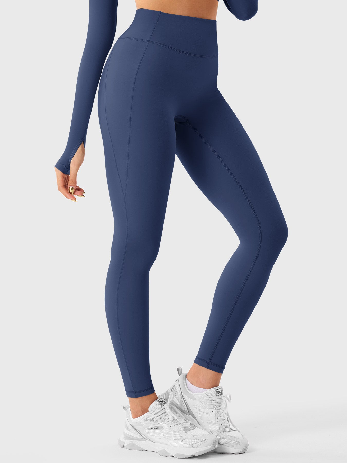 YGLEO Clementine Half Zip Crop Top Leggings Sets
