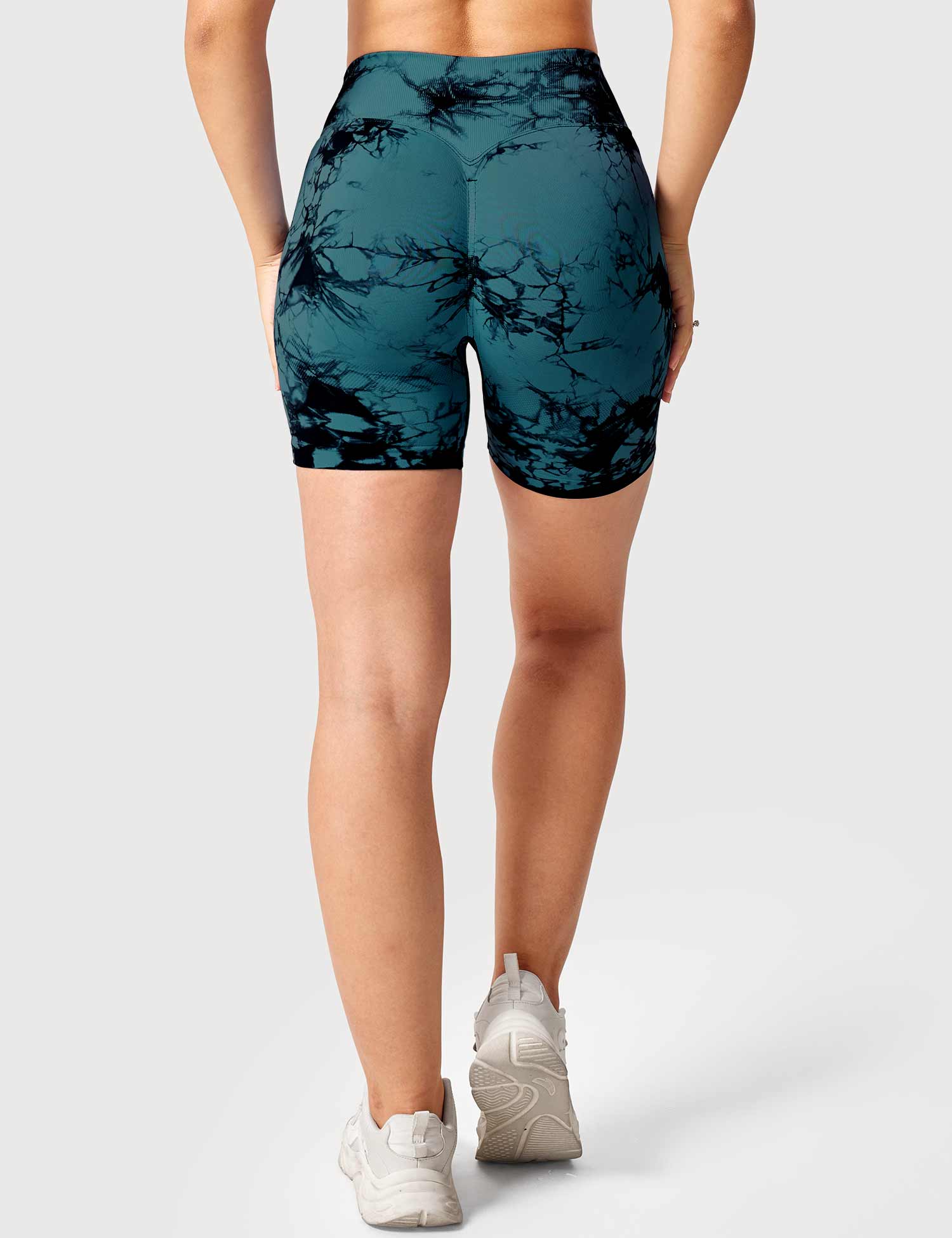 YGLEO V-Waistband Tie Dye Shorts