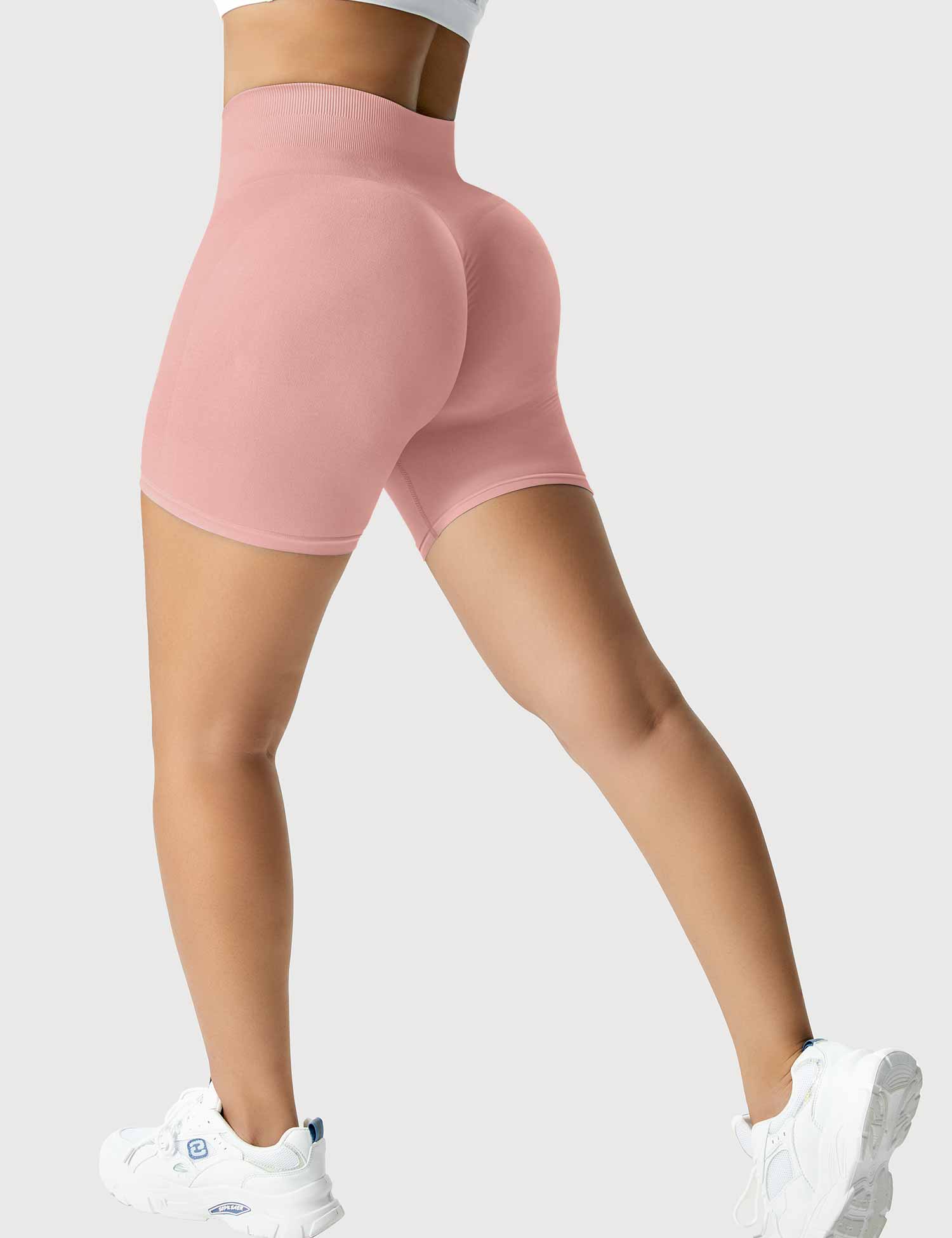 YGLEO Light Color Amplify Seamless Shorts