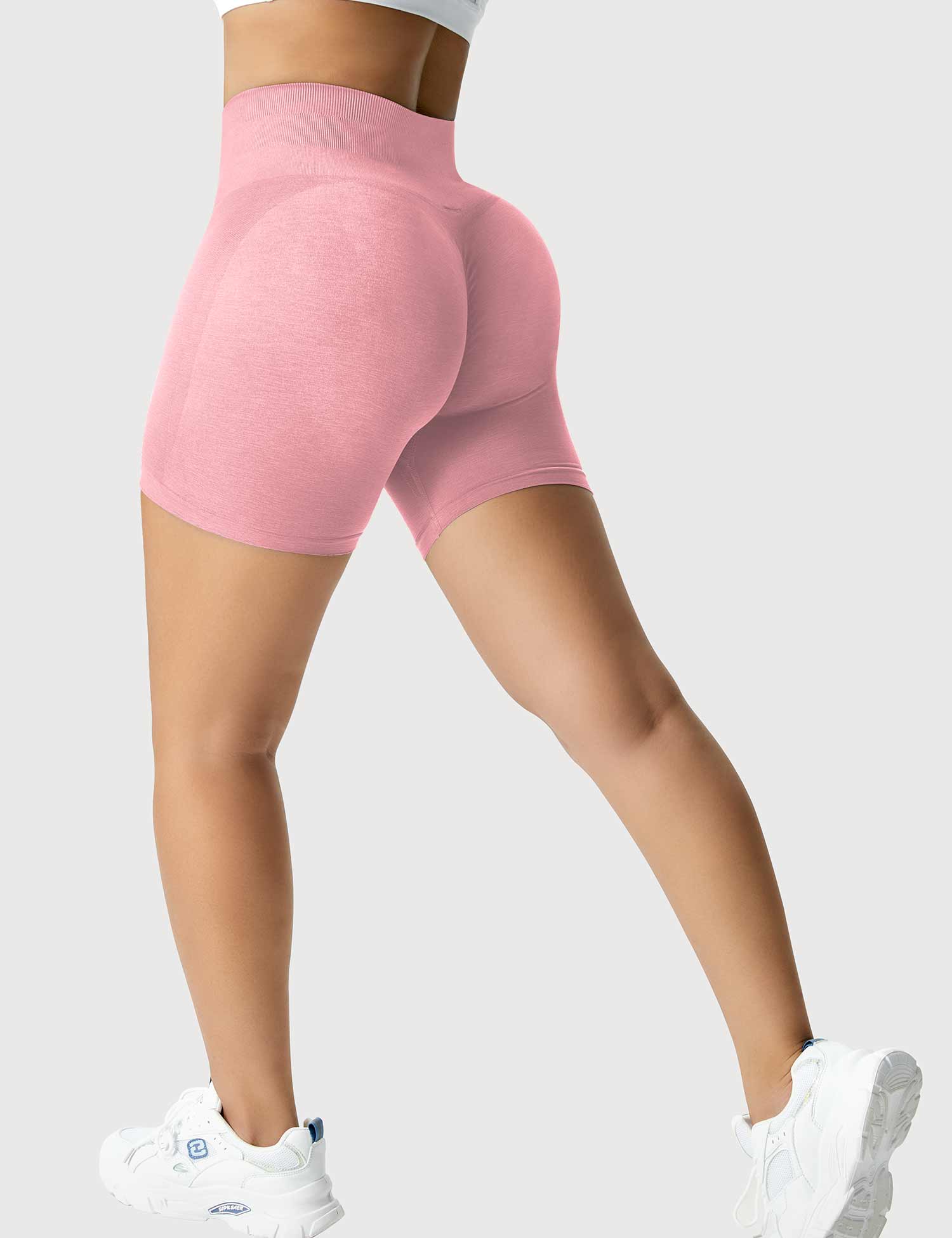 YGLEO Light Color Amplify Seamless Shorts