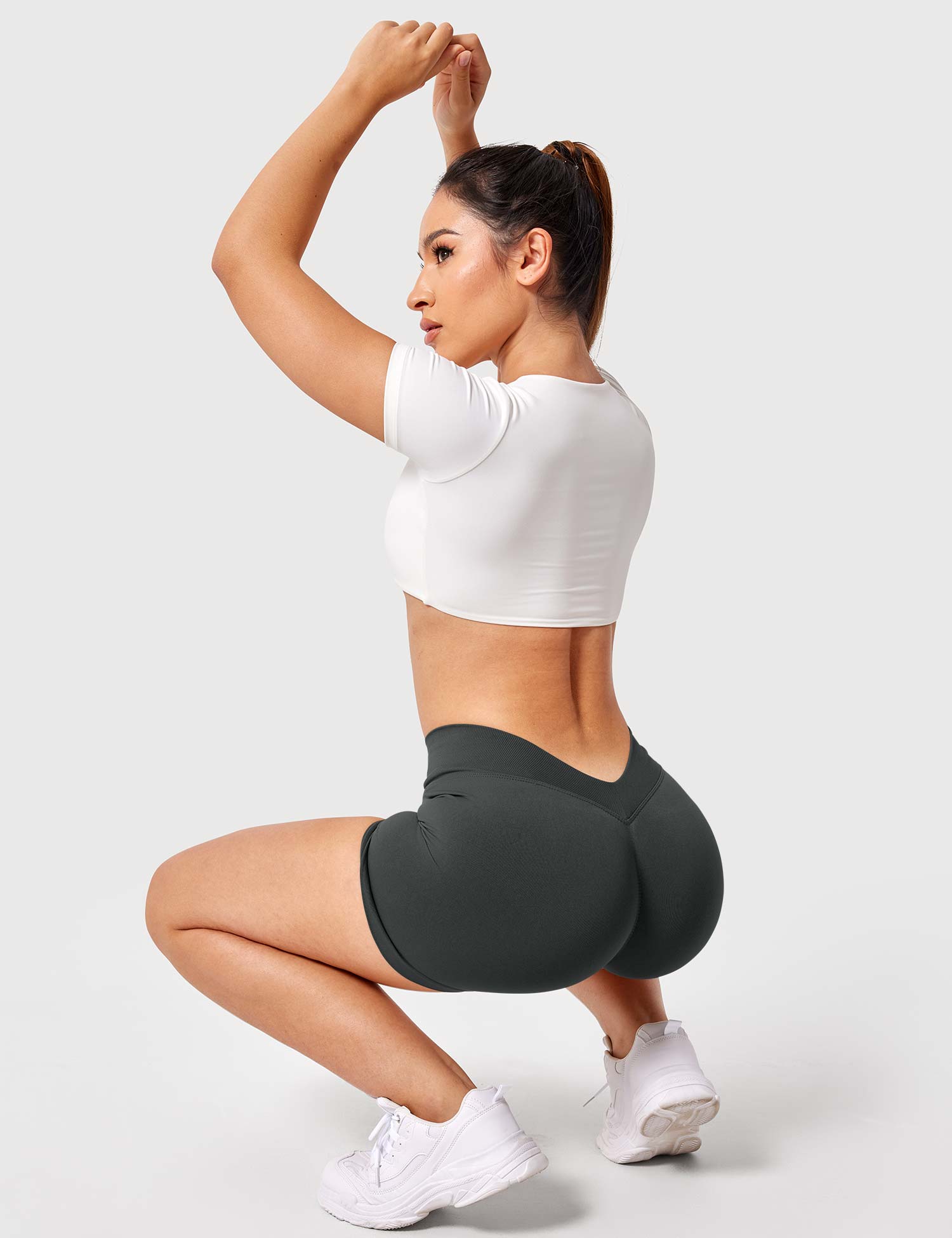 YGLEO V Cross Liz Seamless Shorts 3.6"