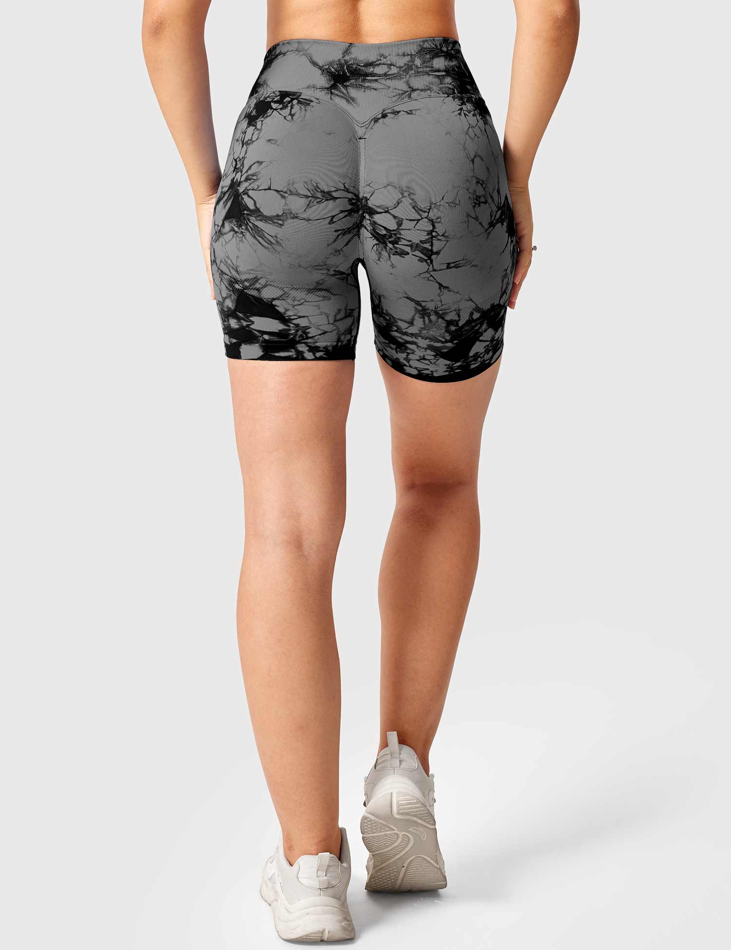 YGLEO V-Waistband Tie Dye Shorts