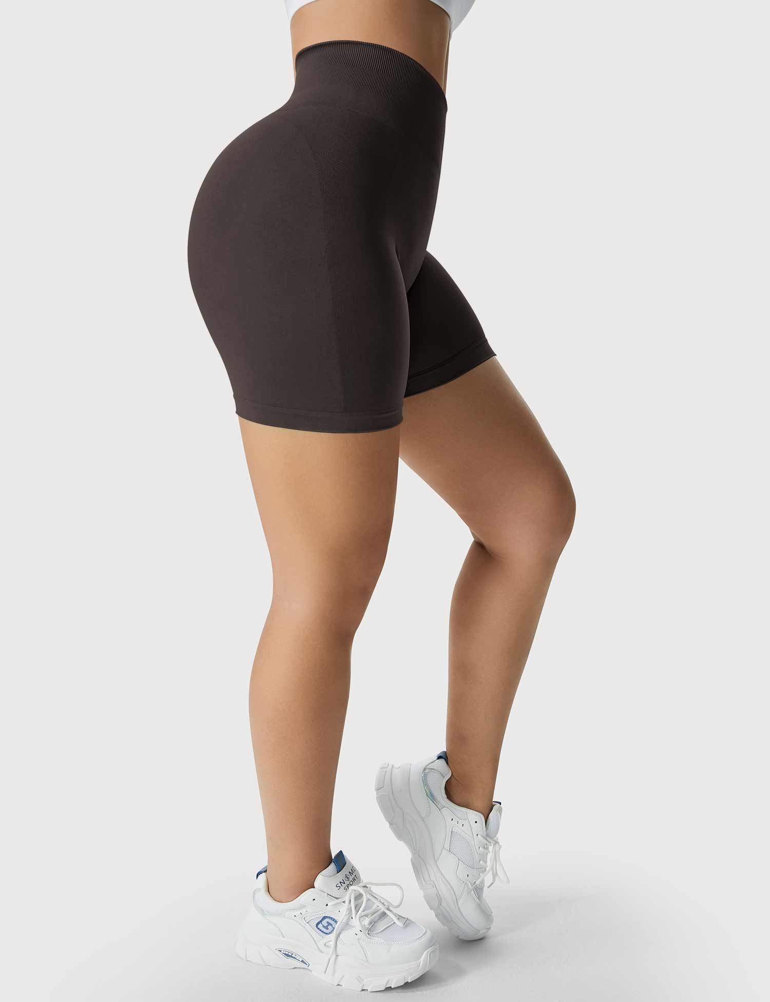 YGLEO Light Color Amplify Seamless Shorts