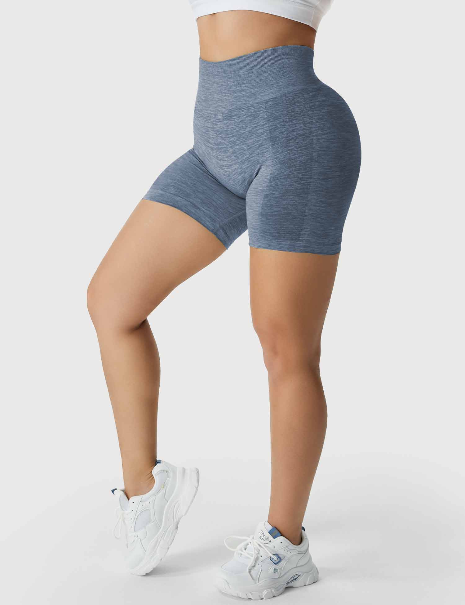 YGLEO Light Color Amplify Seamless Shorts