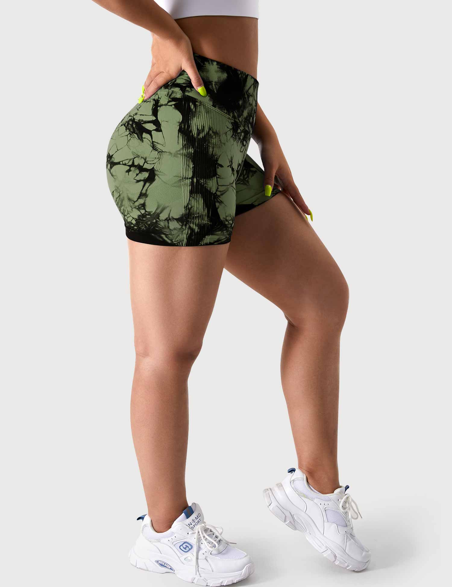 YGLEO 3.6"Professional Tie Dye Shorts