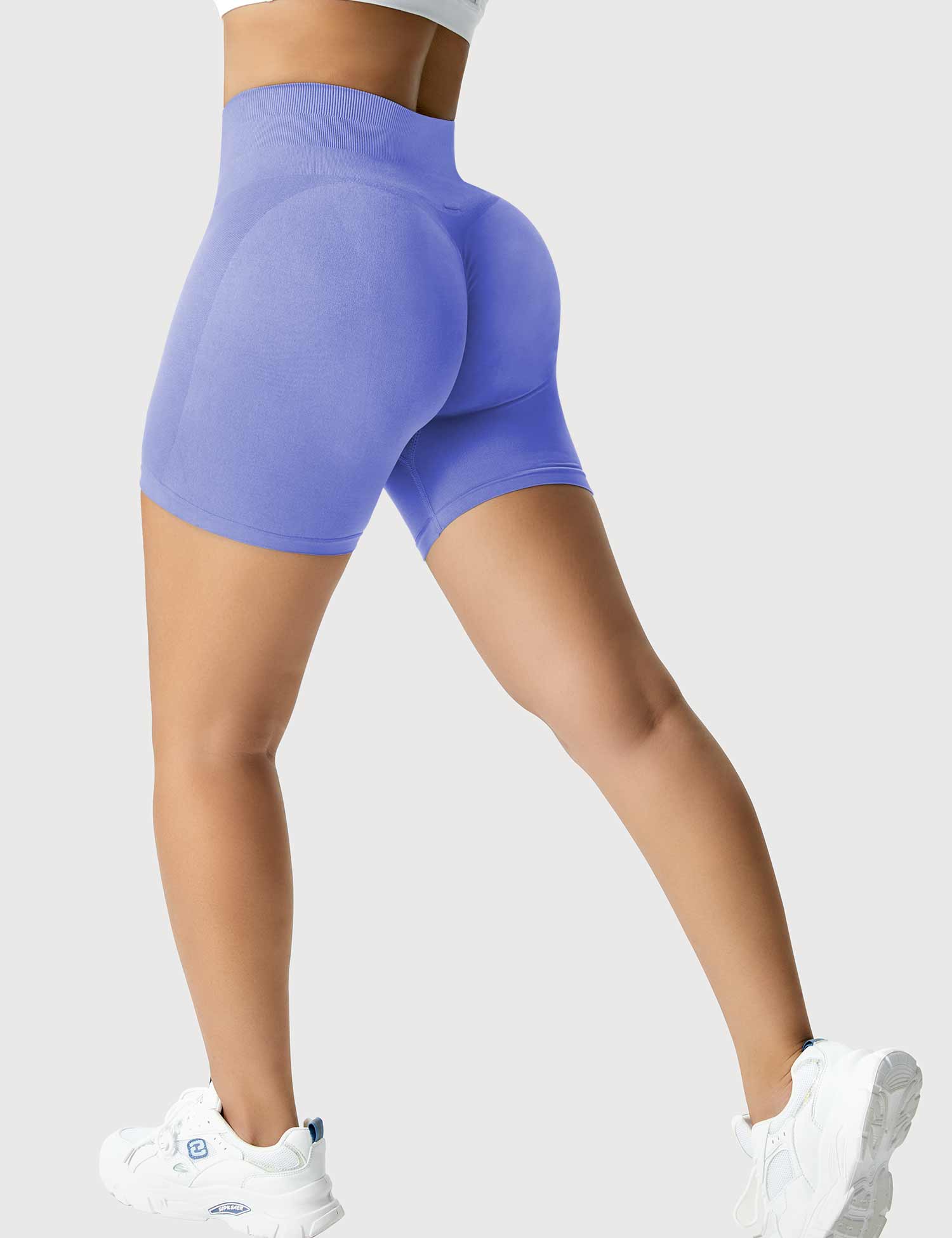 YGLEO Light Color Amplify Seamless Shorts