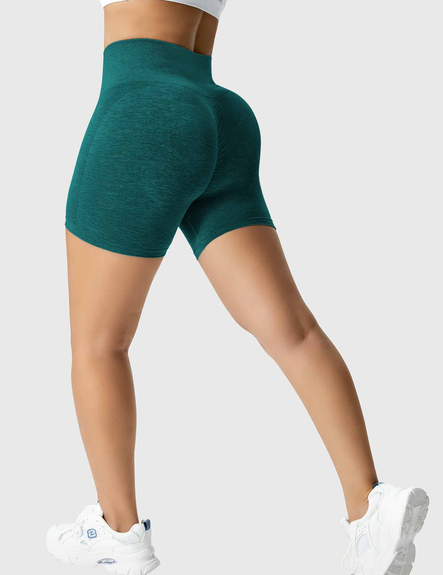 YGLEO Light Color Amplify Seamless Shorts