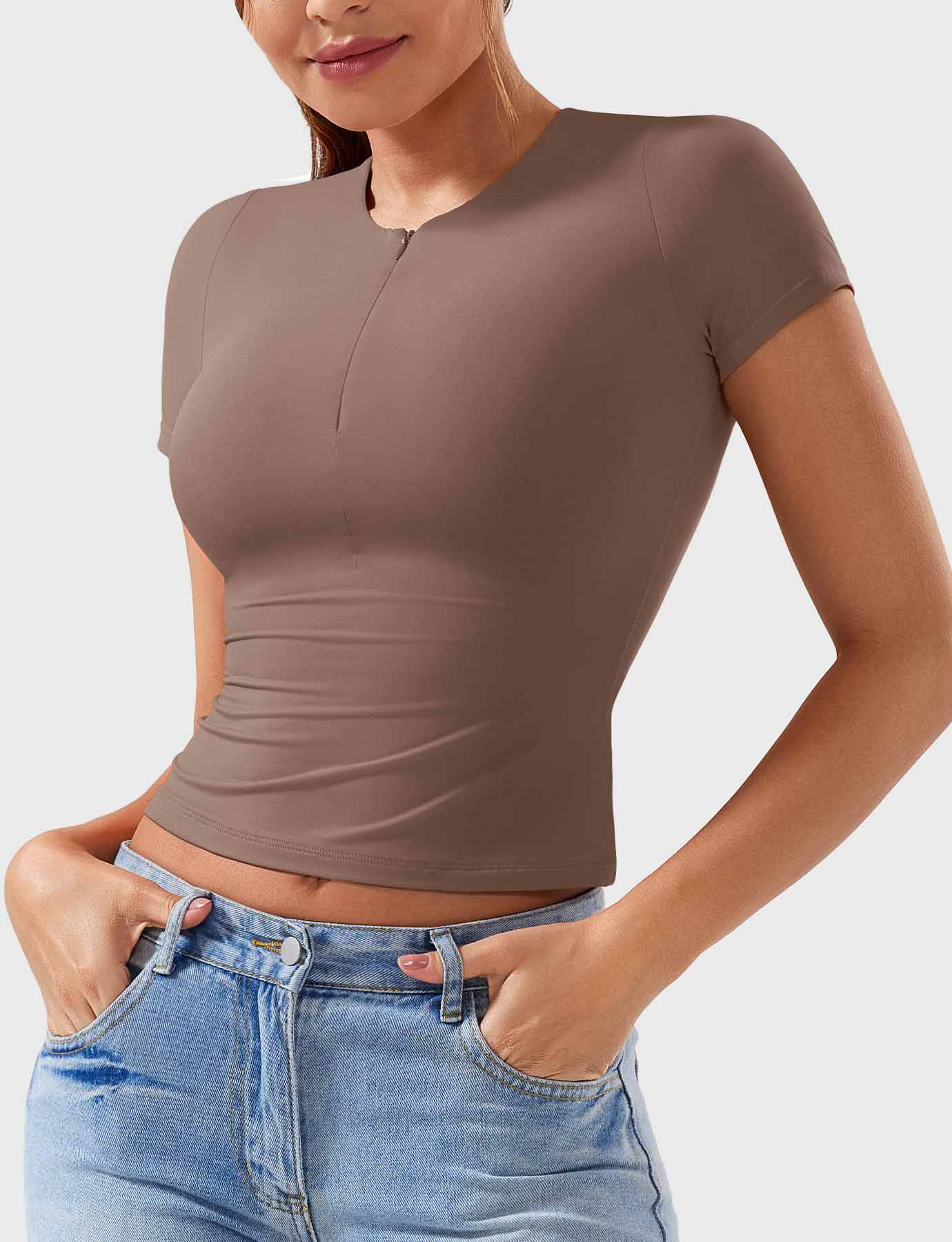 YGLEO Laurisa Zip Up Crop Top