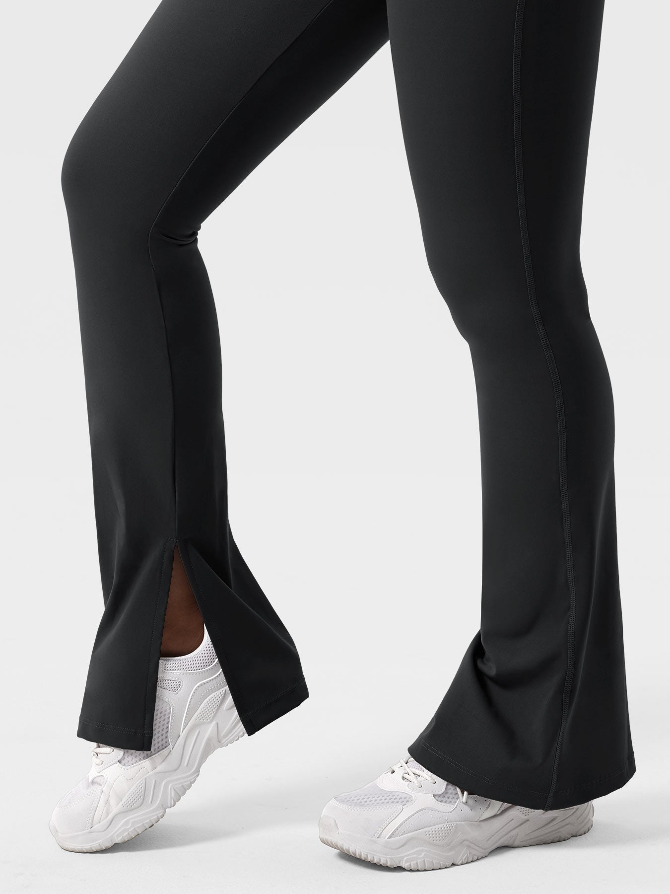 YGLEO Nasreen Flare Split Hem Leggings