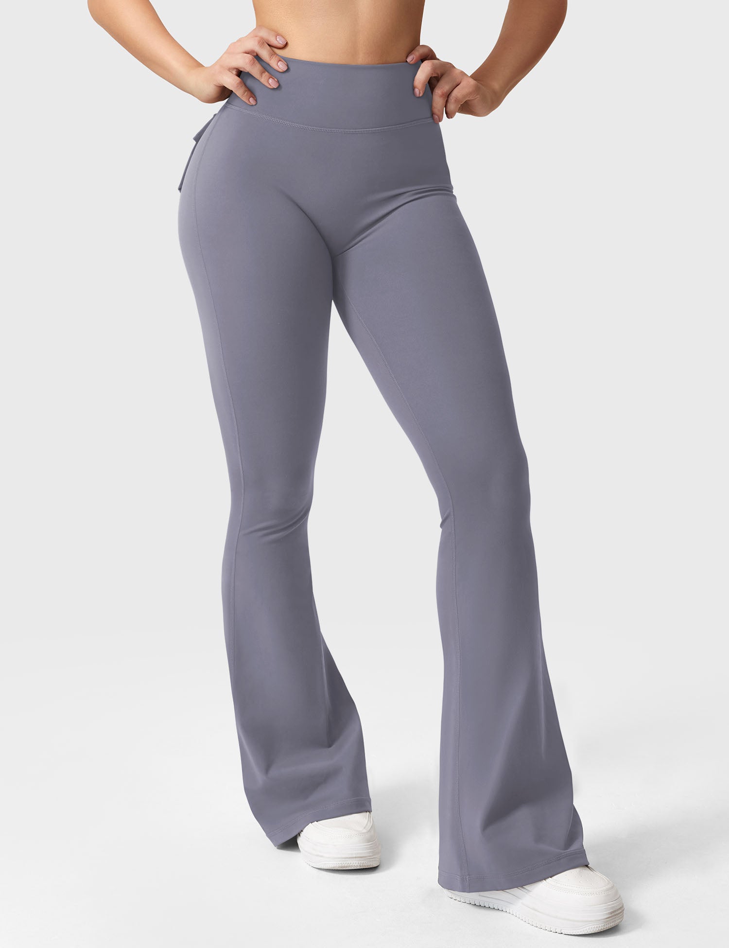 YGLEO Brittany Flared Leggings with Pockets