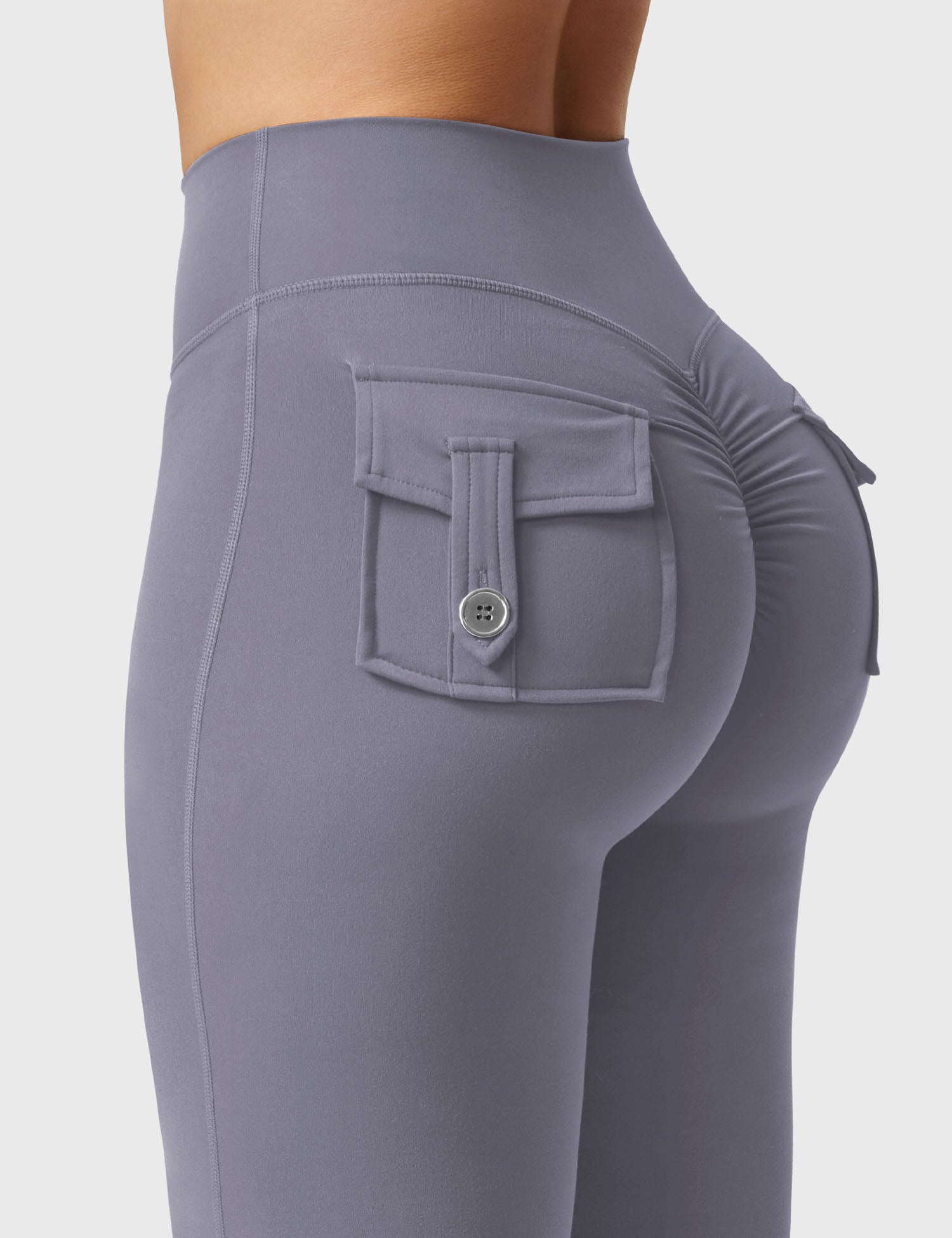 YGLEO Brittany Flared Leggings with Pockets