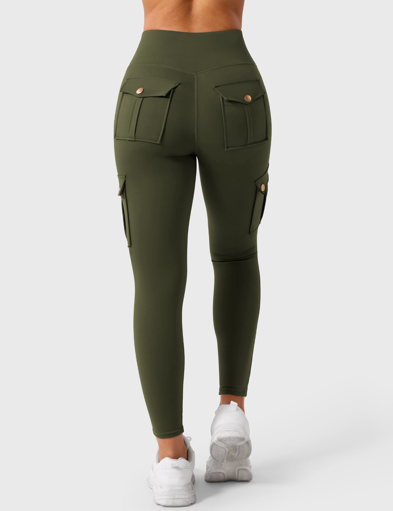 YGLEO Cargo Workout Leggings with Pockets