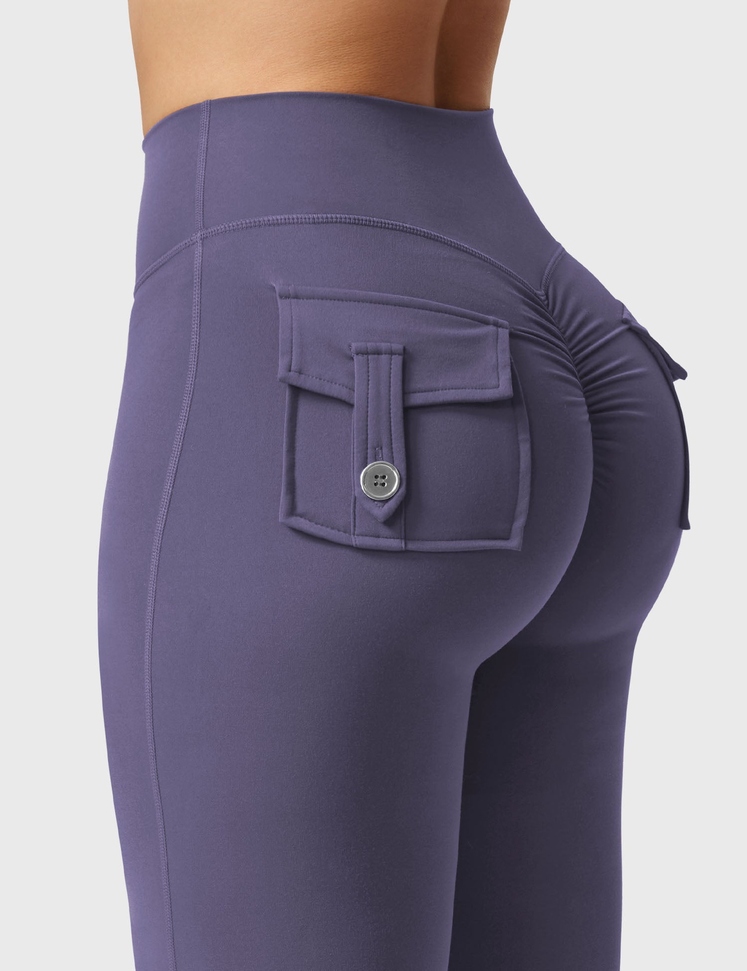 YGLEO Brittany Flared Leggings with Pockets