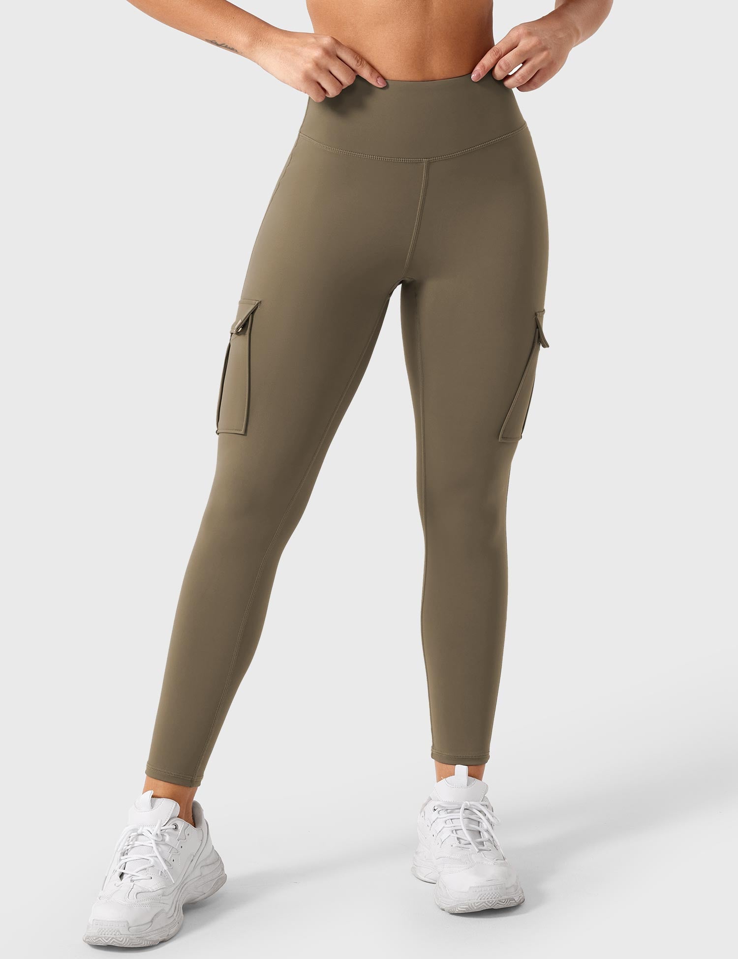 YGLEO Cargo Workout Leggings with Pockets