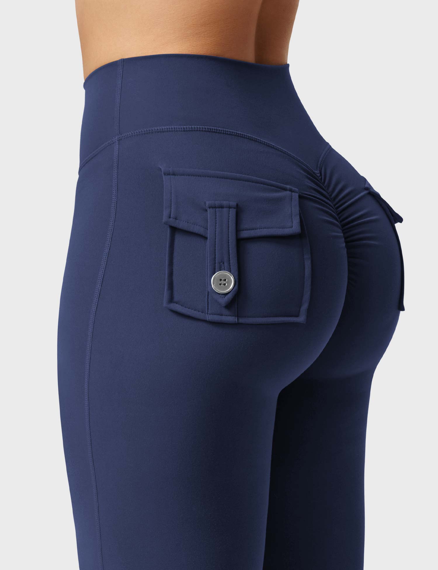 YGLEO Brittany Flared Leggings with Pockets